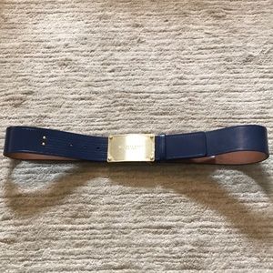 Michael Kors Navy leather belt